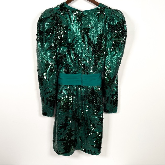 Bebe Emerald Mini Dress With Sequin - Picture 3 of 9